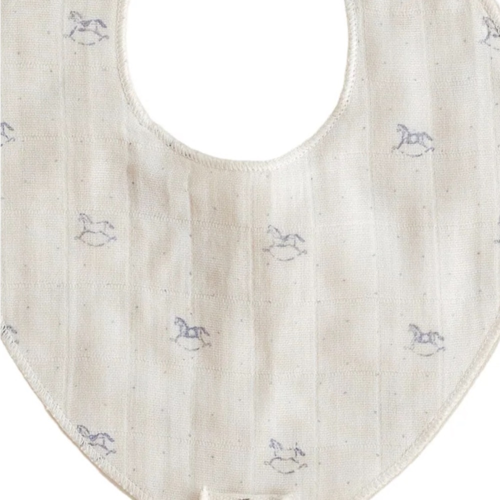 Ferne baby rocking horse blue drool bib